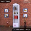 Regál Happy RW04 - růžový dráček (Barva bílá)