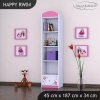 Regál Happy RW04 - srdce z květů (Barva bílá)