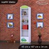 Regál Happy RW04 - zelené auto s balónky (Barva bílá)