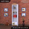 Regál Happy RW04 - žlutý bagr (Barva bílá)