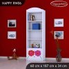 Regál Happy RW06 - dva květy (Barva bílá)