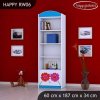 Regál Happy RW06 - dva květy (Barva bílá)