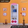Regál Happy RW06 - dva květy (Barva bílá)
