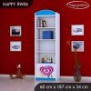 Regál Happy RW06 - pejsek a srdce (Barva bílá)