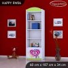 Regál Happy RW06 - pejsek a srdce (Barva bílá)