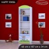 Regál Happy RW06 - motýl a květina (Barva bílá)