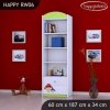 Regál Happy RW06 - růžový hříbeček (Barva bílá)