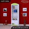Regál Happy RW06 - zelené auto (Barva bílá)