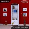 Regál Happy RW06 - žluté bagr (Barva bílá)