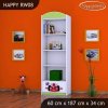 Regál Happy RW08 - auto s vlajkou (Barva bílá)