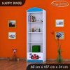 Regál Happy RW08 - auto s vlajkou (Barva bílá)