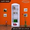 Regál Happy RW08 - auto s vlajkou (Barva bílá)