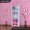 Regál Happy RW08 -dva květy (Barva bílá)