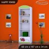 Regál Happy RW08 barevný želvík (Barva bílá)