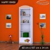 Regál Happy RW08 medvídek s kyticí (Barva bílá)