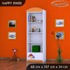 Regál Happy RW08 růžový hříbeček (Barva bílá)