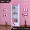 Regál Happy RW08 růžový hříbeček (Barva bílá)