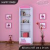 Regál Happy RW08 -růžový dráček (Barva bílá)