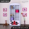 Regál Happy RW10 - auto s vlajkou (Barva bílá)