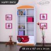 Regál Happy RW10 - pohádkové auto (Barva bílá)