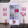 Regál Happy RW10 -jednorožec (Barva bílá)