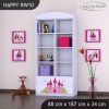 Regál Happy RW10 - princezna se zámkem (Barva bílá)