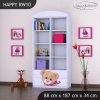 Regál Happy RW10 - medvídek s mašlí (Barva bílá)