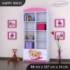 Regál Happy RW10 - medvídek s mašlí (Barva bílá)