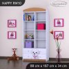 Regál Happy RW10 - pejsek s mašlí (Barva bílá)