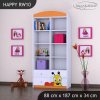 Regál Happy RW10 - včelka se srdcem (Barva bílá)