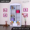 Regál Happy RW10 - šťastný medvídek (Barva bílá)