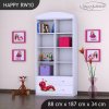 Regál Happy RW10 - veselá housenka (Barva bílá)