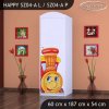 Skříň Happy SZ04 - lokomotiva (Barva bílá, Otevírání dvířek pravé, Vnitřek skříně šatní tyč)