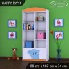Regál Happy RW11 - modrý slon (Barva bílá)