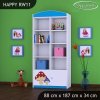 Regál Happy RW11 - růžový hříbeček (Barva bílá)