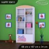 Regál Happy RW11 - růžový dráček (Barva bílá)