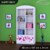 Regál Happy RW11 - padající srdce (Barva bílá)