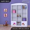 Regál Happy RW15 -růžový hříbeček (Barva bílá)
