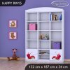 Regál Happy RW15 -  veselá housenka (Barva bílá)
