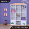 Regál Happy RW15 -zelené auto s balónky (Barva bílá)