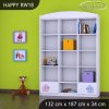 Regál Happy RW18 - růžový a modrý slon (Barva bílá)