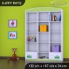 Regál Happy RW18 - zelené auto s balónky (Barva bílá)