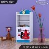 Regál Happy RN01 - auto s vlajkou (Barva bílá)