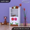 Regál Happy RN01 - dva květy (Barva bílá)