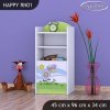 Regál Happy RN01 -motýl s květinou (Barva bílá)