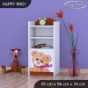 Regál Happy RN01 - medvídek s mašlí (Barva bílá)