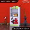 Regál Happy RN02 - auto s vlajkou (Barva bílá, Otevírání dvířek pravé)