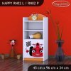 Regál Happy RN02 - auto s vlajkou (Barva bílá, Otevírání dvířek pravé)