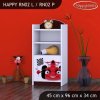 Regál Happy RN02 - auto s vlajkou (Barva bílá, Otevírání dvířek pravé)