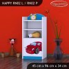 Regál Happy RN02 - pohádkové auto (Barva bílá, Otevírání dvířek pravé)